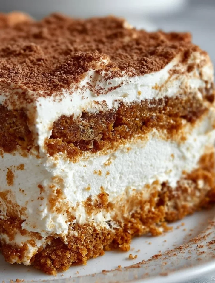 Oatmeal Creme Pie Tiramisu dessert featuring layers of creamy filling and oatmeal cookies.
