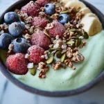 Ocean Smoothie Bowl with fresh fruits and toppings