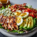 Paleo Grilled Chicken Cobb Salad with Honey Dijon Dressing