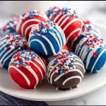 Patriotic Red, White & Blue Oreo Balls for 4th of July celebrations