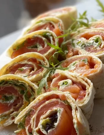 Delicious homemade salmon wraps filled with fresh ingredients and vibrant flavors.