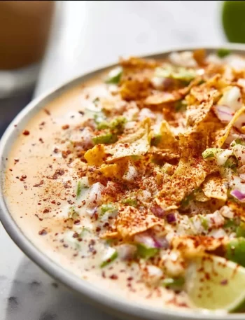 Bottle of southwest dressing on a wooden table with fresh vegetables