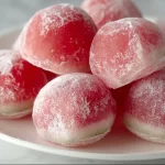 Delicious Watermelon Mochi dessert served on a plate, perfect summer treat