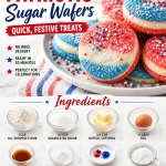 Colorful patriotic sugar wafers for 4th of July celebrations