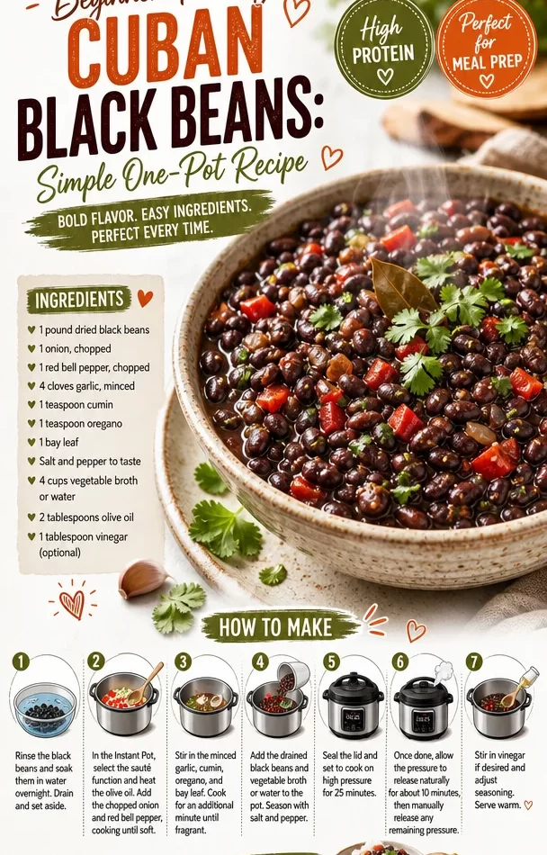 Easy one-pot recipe for delicious Cuban black beans