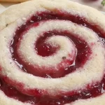 Beginner-friendly Raspberry Swirl Shortbread Cookies on a plate.