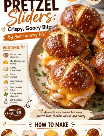 Cheddar Pretzel Sliders - crispy and gooey bites ready to enjoy