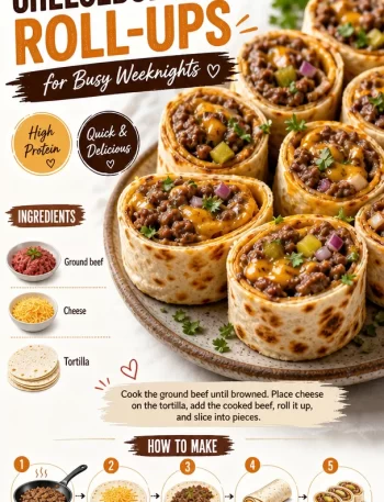Delicious cheeseburger roll-ups served on a plate for a quick weeknight meal