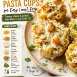 Chicken Caesar Pasta Cups ready for easy lunch prep