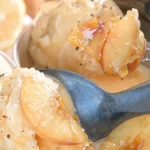 Creamy nectarine frozen yogurt made with 5 simple ingredients for summer