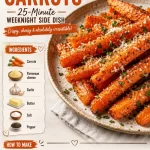 Crispy Parmesan Carrots served as a delicious side dish
