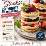 Fluffy pancake sandwich stacks for a quick and tasty breakfast