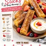Delicious French toast sticks ready to enjoy for a quick breakfast