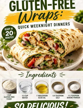 A variety of flavorful gluten-free wraps filled with fresh ingredients