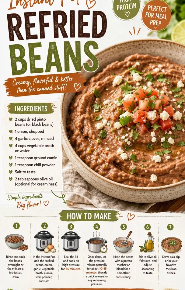 Instant Pot refried beans served in a bowl, garnished with cilantro.