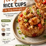Meal-prep chicken teriyaki rice cups for easy weeknight dinners
