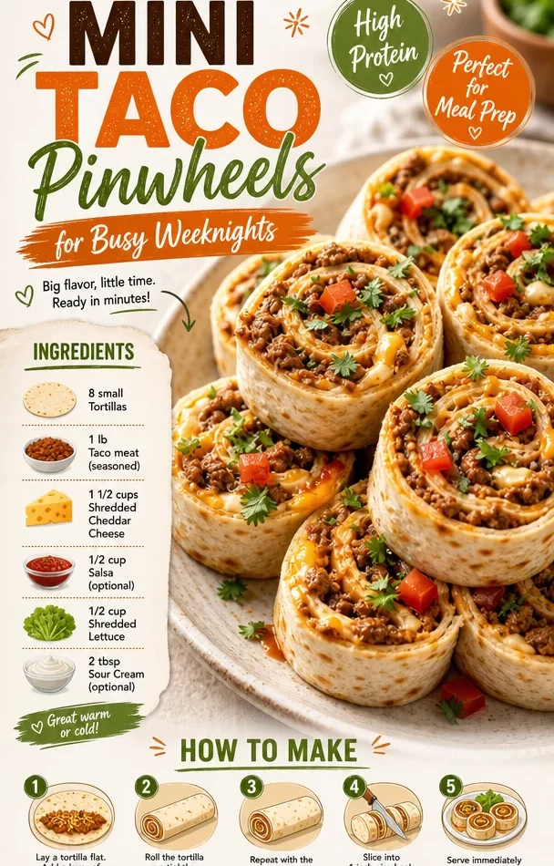 Delicious mini taco pinwheels on a plate, ready for meal prep.