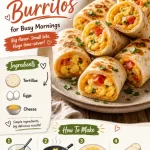 Mini breakfast burritos ready for a quick morning meal