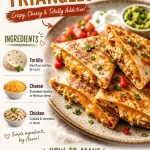 Mini quesadilla triangles served with dipping sauce