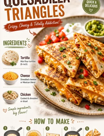Mini quesadilla triangles served with dipping sauce