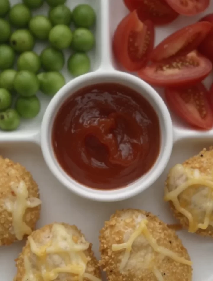 Crispy oven-baked chicken nuggets made with just 3 ingredients.