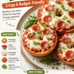 Crispy Minute Bagel-Pizza for a quick and budget-friendly lunch