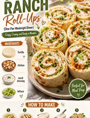 Delicious Minute Chicken Ranch Roll-Ups served as a quick dinner option.