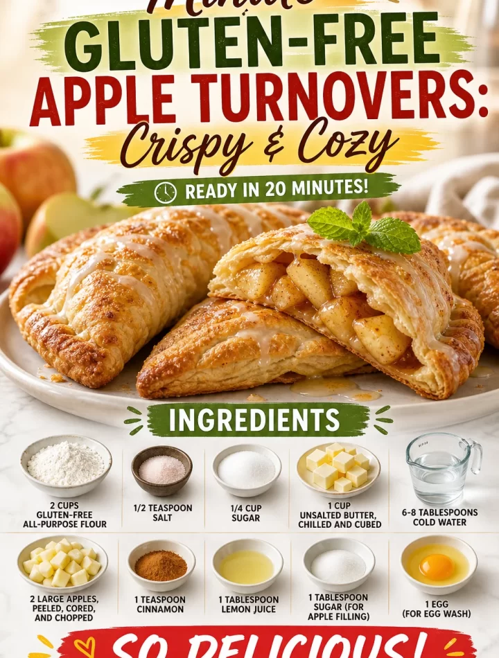 Delicious gluten-free apple turnovers on a plate, crispy and ready to enjoy.