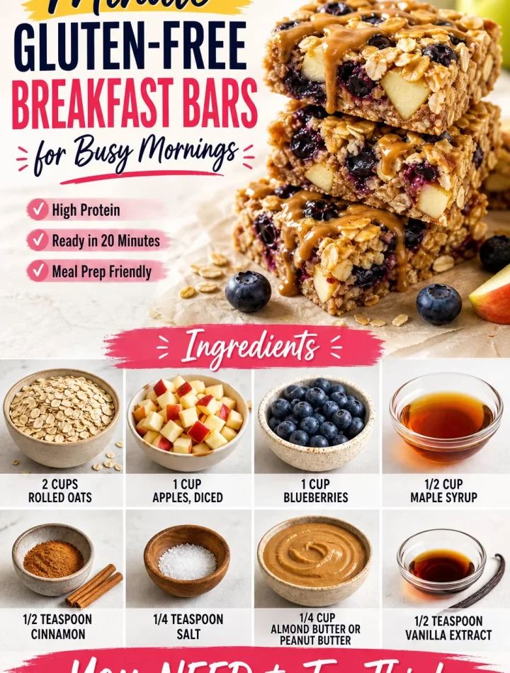 Quick gluten-free breakfast bars for easy and healthy mornings