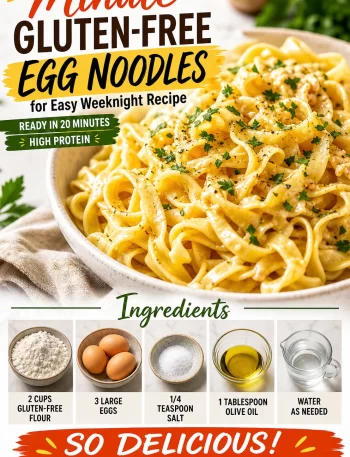 Delicious bowl of minute gluten-free egg noodles ready for a weeknight recipe