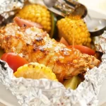 Delicious Sweet-Chili Chicken foil packs ready for camping.