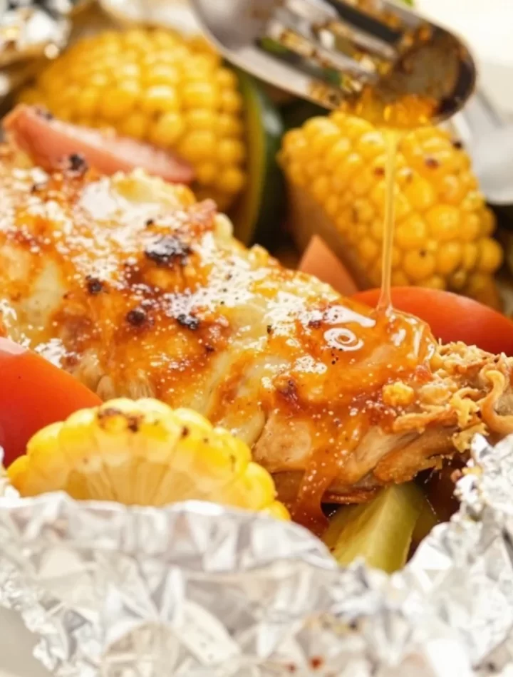 Delicious Sweet-Chili Chicken foil packs ready for camping.