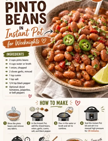 Bowl of no-soak pinto beans cooked in an Instant Pot for weeknight dinners