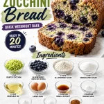 One-bowl blueberry zucchini bread fresh out of the oven