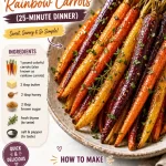 One-Pan Honey Roasted Rainbow Carrots served on a plate