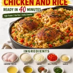 One-Pan Oven-Baked Chicken with Rice ready in 40 minutes