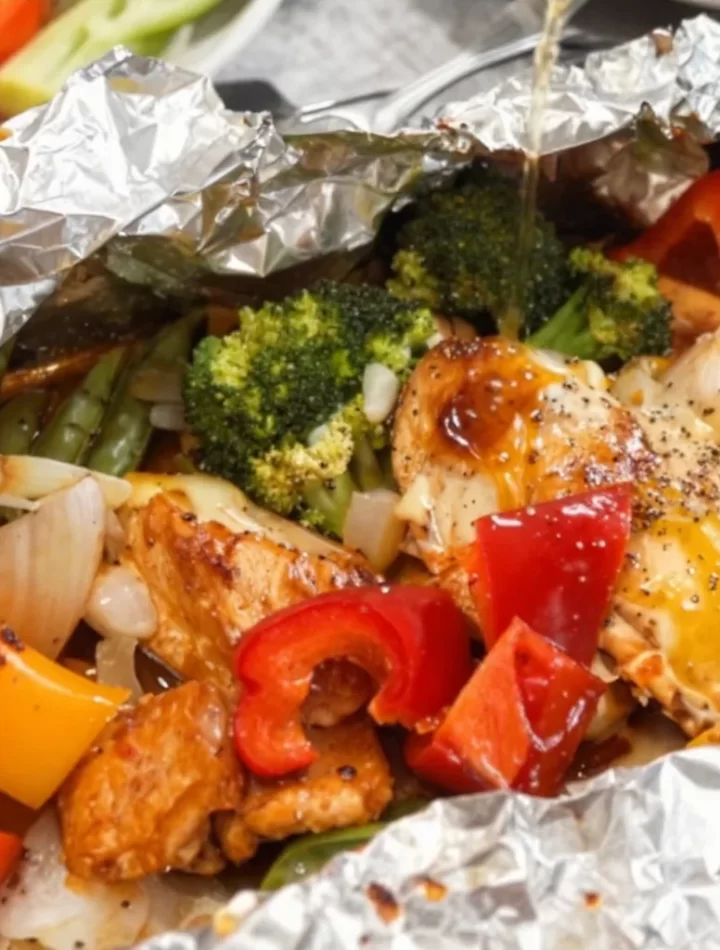 One-Pan Teriyaki Chicken Foil Packets ready to serve in 25 minutes.