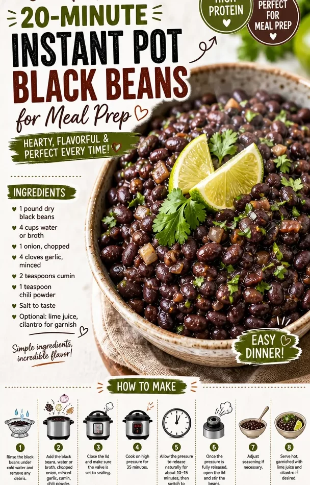 One-Pot Instant Pot black beans recipe for quick meal prep