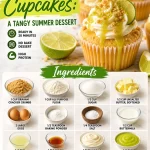 Delicious key lime pie cupcakes topped with creamy frosting and lime zest.