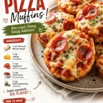 Delicious homemade pizza muffins served as a quick party snack