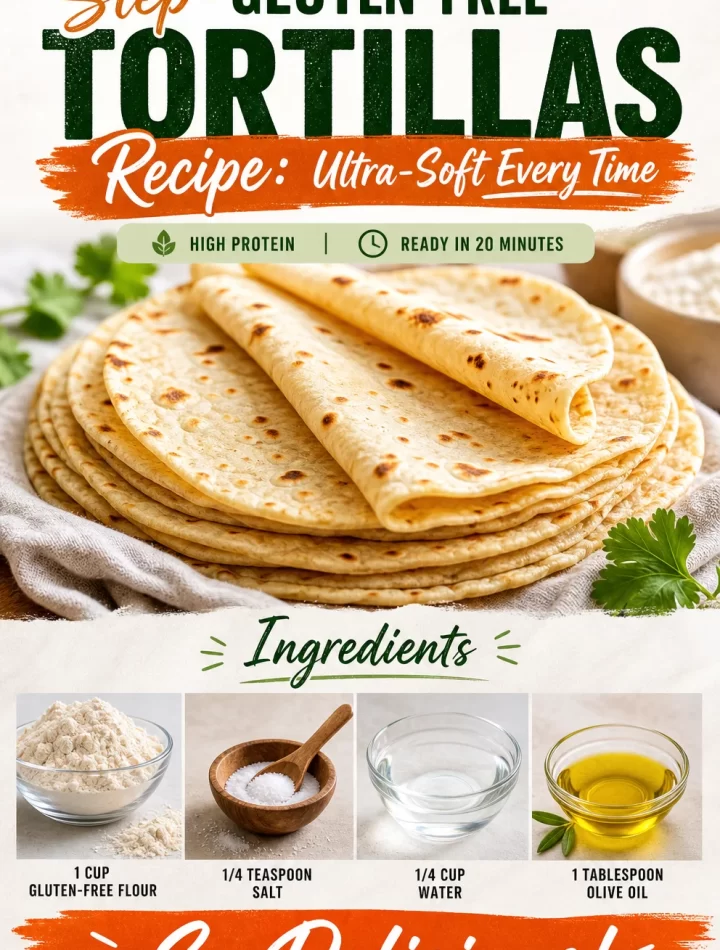 Flat gluten-free tortillas made with simple ingredients, ultra-soft and delicious.