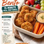 Flavorful chicken nugget bento meal prep bowl for quick weeknight dinners