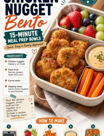 Flavorful chicken nugget bento meal prep bowl for quick weeknight dinners