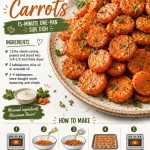 Golden Ranch Roasted Carrots on a baking sheet, ready to serve as a side dish.