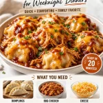 Cheesy BBQ chicken dumplings with a crispy golden crust