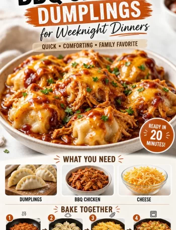 Cheesy BBQ chicken dumplings with a crispy golden crust