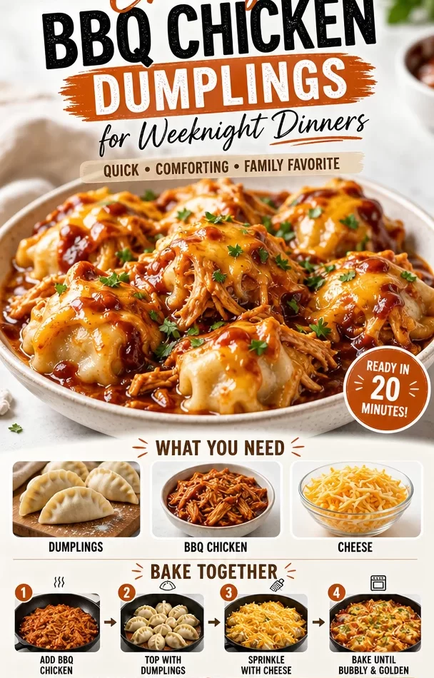 Cheesy BBQ chicken dumplings with a crispy golden crust
