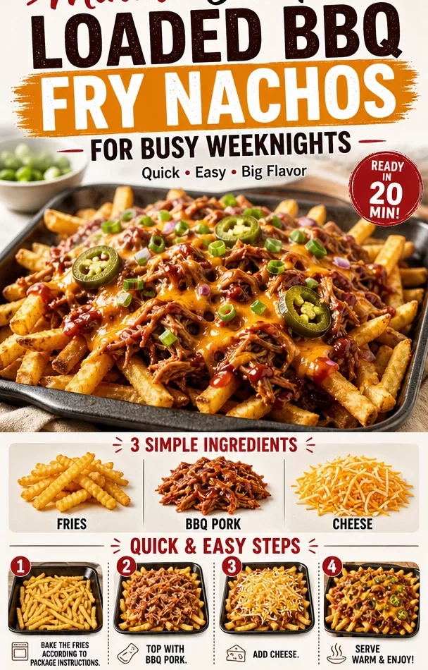 One-Pan Loaded BBQ Fry Nachos for quick weeknight meals