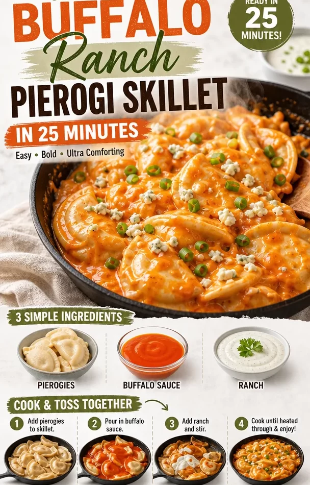 One-Pan Buffalo Ranch Pierogi Skillet ready in 25 minutes