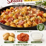 Delicious one-pan pepperoni ranch potato skillet for easy weeknight dinners
